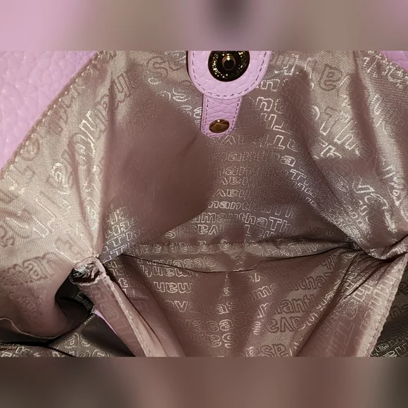 Excellent used condition samantha thavasa pink studded tote see pics for callout - Picture 10 of 12